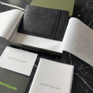 Men's Le Foulonné Leather Cardholder In Black